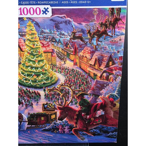 Ceaco Santas North Pole 1000-Piece Jigsaw Puzzle By Zac Kinkade - Picture 3 of 6